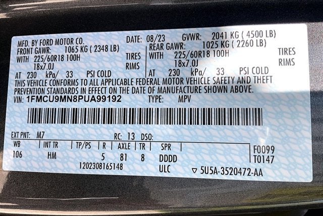 2023 Ford Escape ST-Line TECH PKG