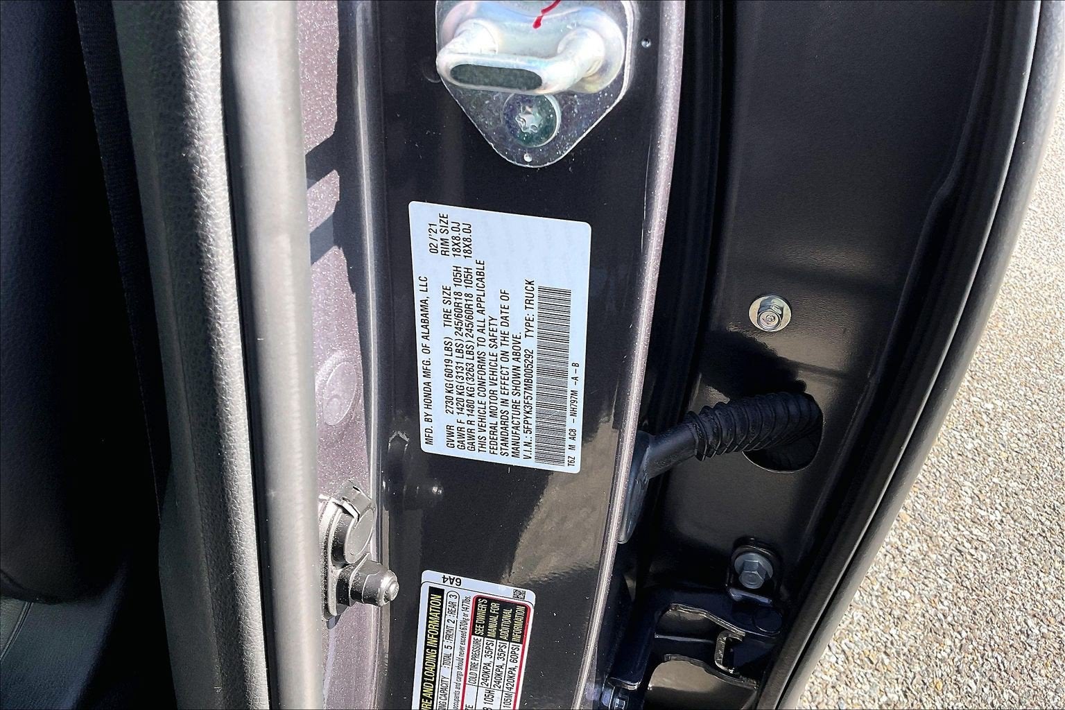 2021 Honda Ridgeline RTL