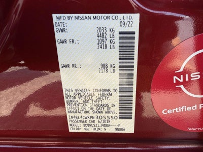 2023 Nissan Altima 2.5 SR