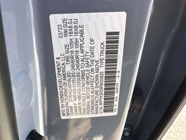 2023 Honda Ridgeline RTL