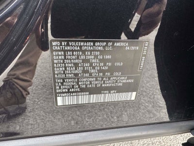 2019 Volkswagen Atlas 3.6L V6 SEL