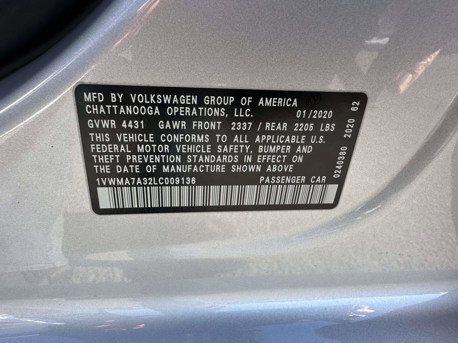 2020 Volkswagen Passat 2.0T R-Line