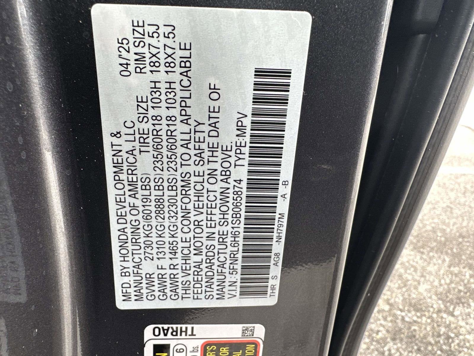 2025 Honda Odyssey EX-L