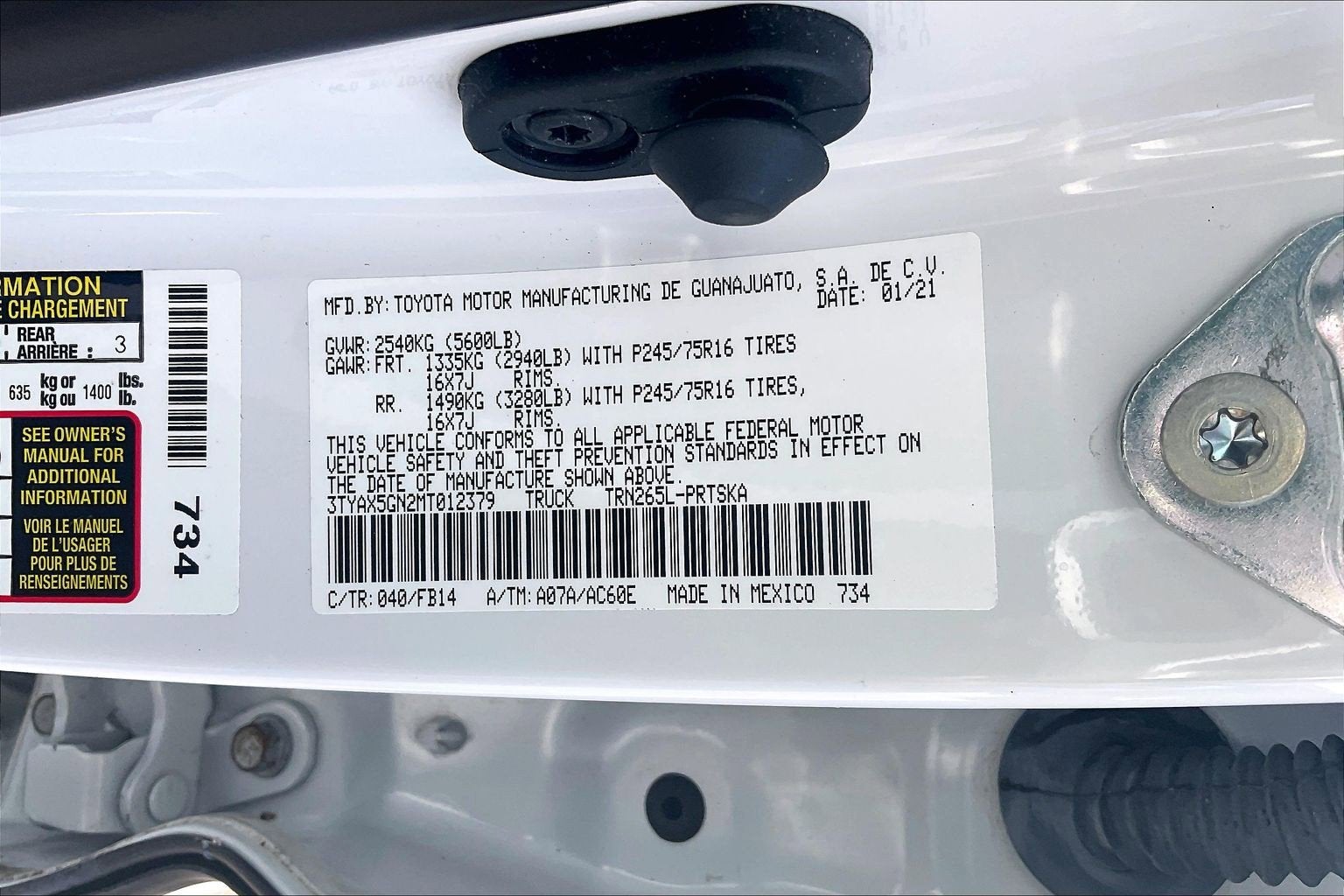 2021 Toyota Tacoma 2WD SR