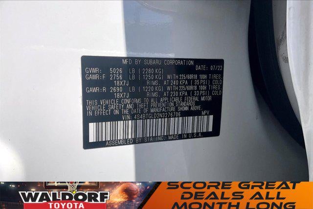 2022 Subaru Outback Onyx Edition XT