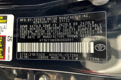 2022 Toyota Camry SE