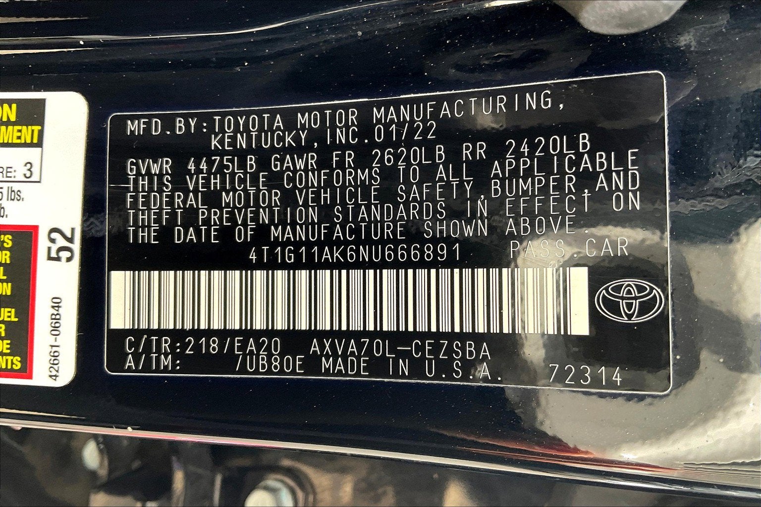 2022 Toyota Camry SE