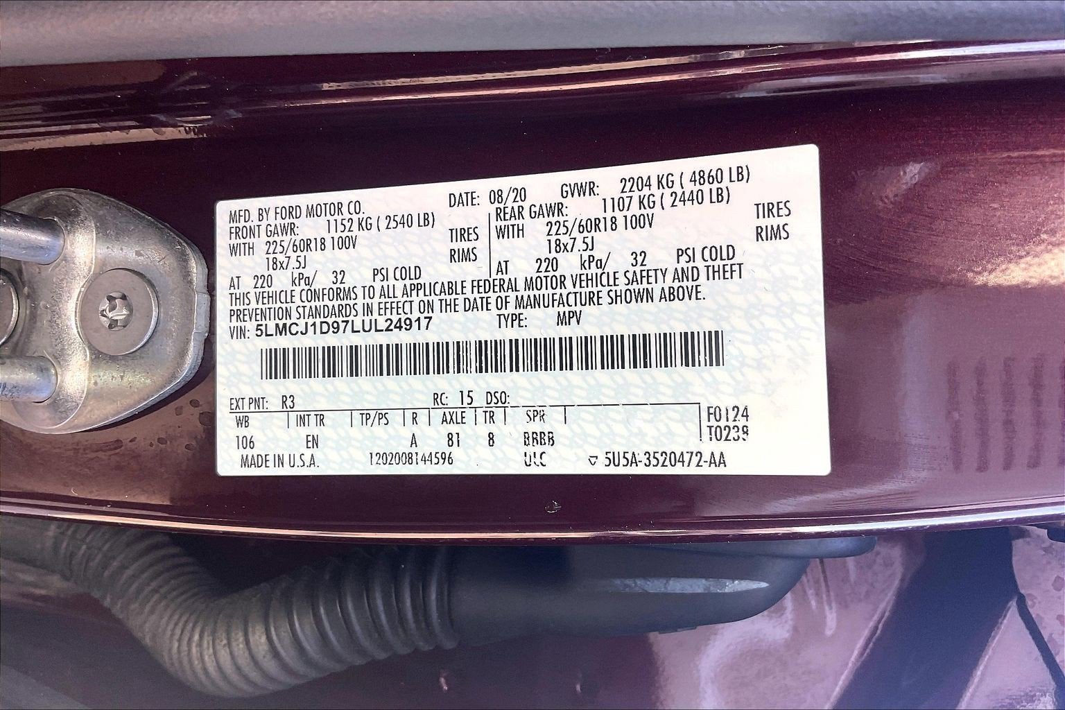 2020 Lincoln Corsair Standard