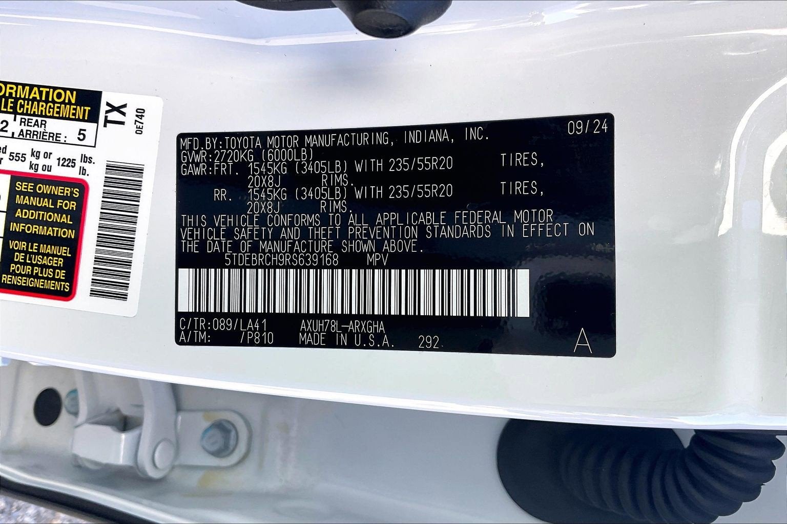 2024 Toyota Highlander Hybrid Platinum