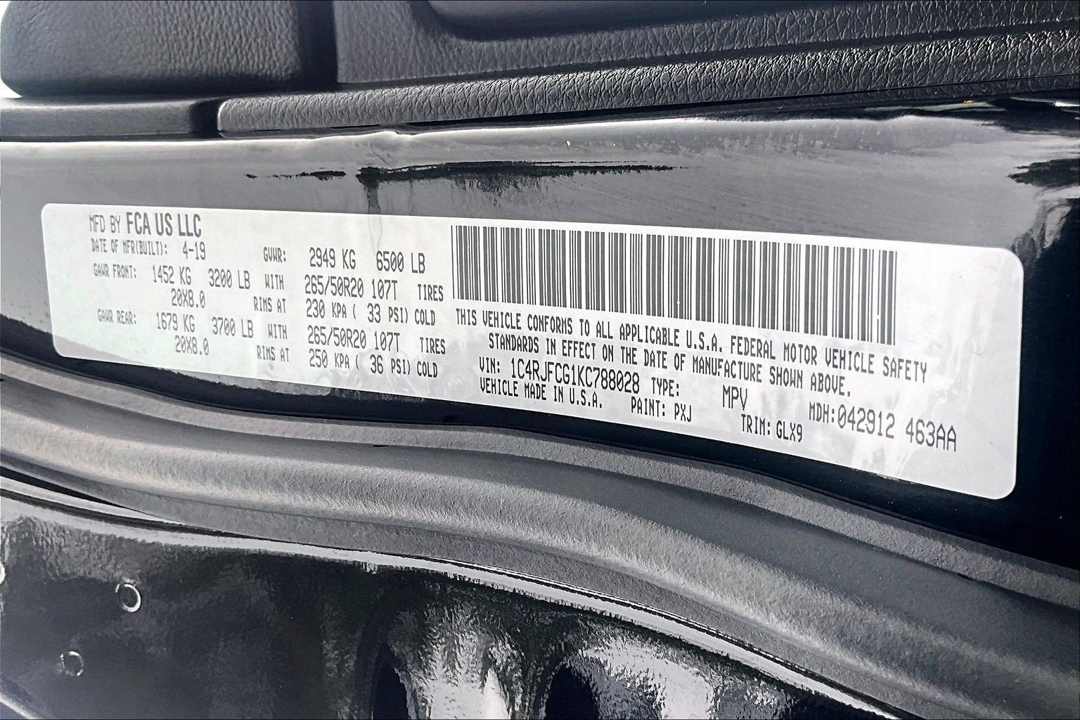 2019 Jeep Grand Cherokee Overland