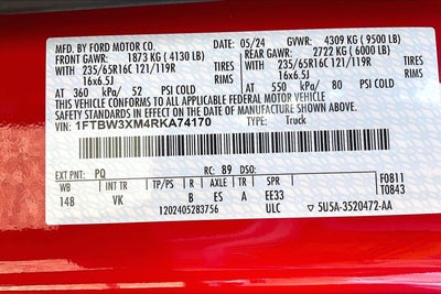 2024 Ford E-Transit Cargo Van T-3