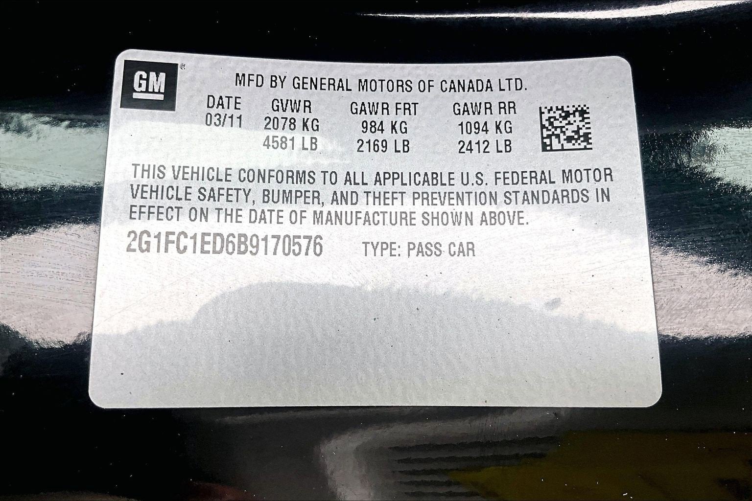 2011 Chevrolet Camaro 2LT