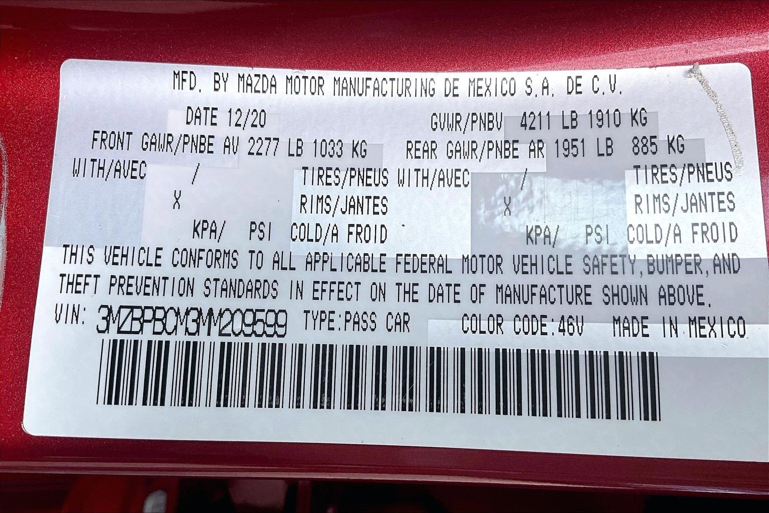 2021 Mazda Mazda3 Sedan Preferred