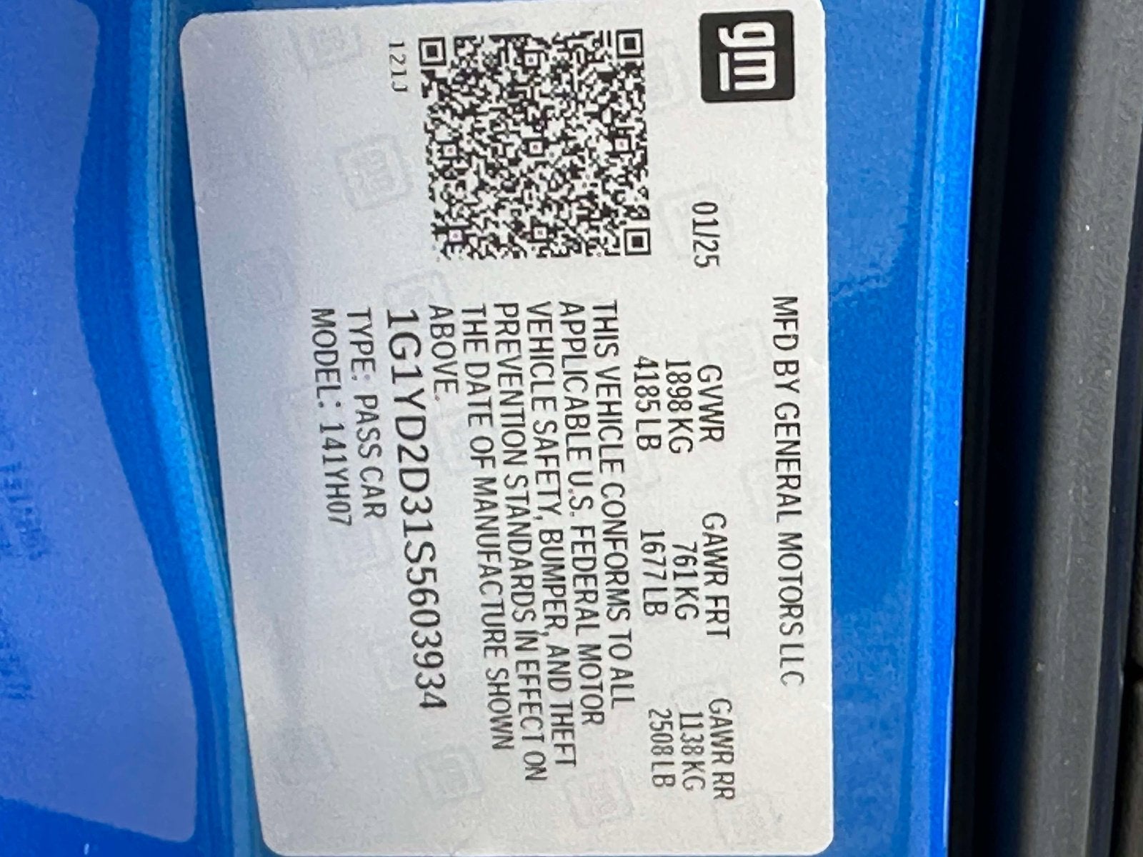 2025 Chevrolet Corvette Z06 1LZ