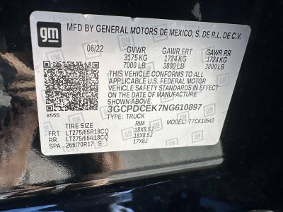 2022 Chevrolet Silverado 1500 Custom Trail Boss