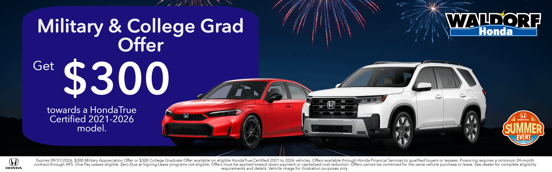 Military & College Grad CPO Offer