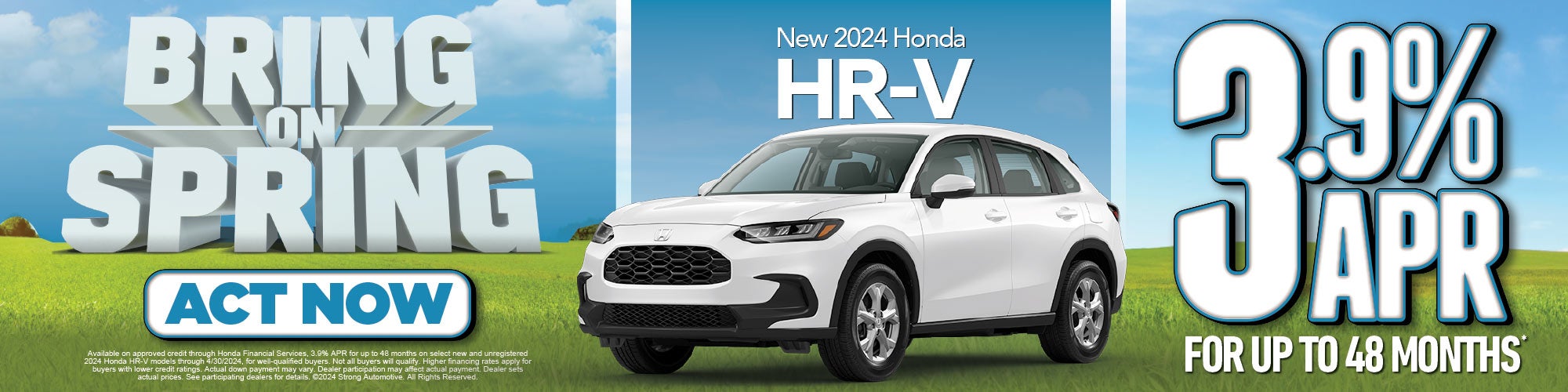 2024 Honda HR-V 3.9% APR for up to 48 months 